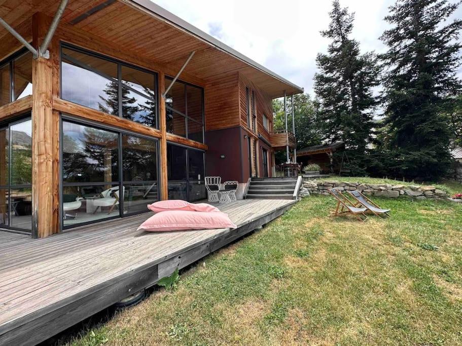 Chalet D'Architecte Avec Vue Panoramique Allos Eksteriør billede