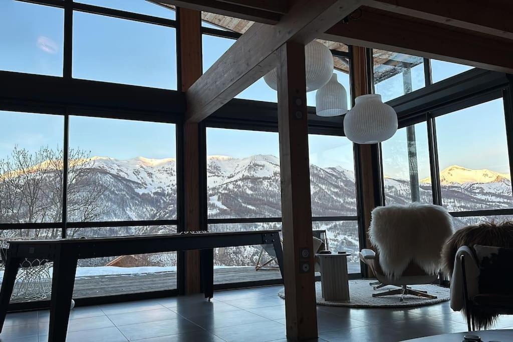 Chalet D'Architecte Avec Vue Panoramique Allos Eksteriør billede