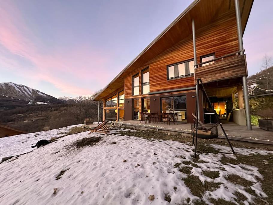 Chalet D'Architecte Avec Vue Panoramique Allos Eksteriør billede