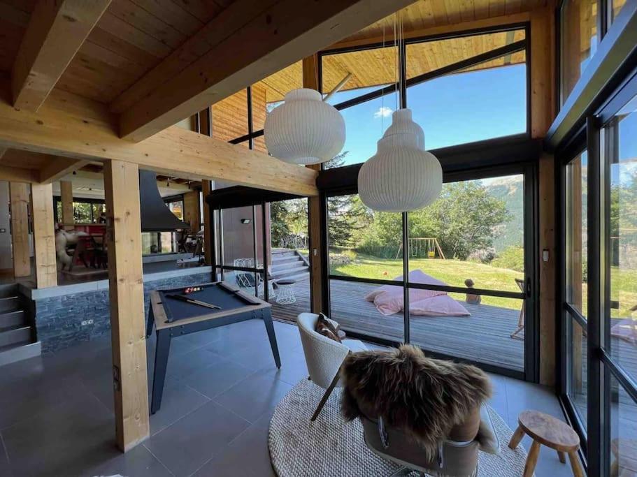 Chalet D'Architecte Avec Vue Panoramique Allos Eksteriør billede