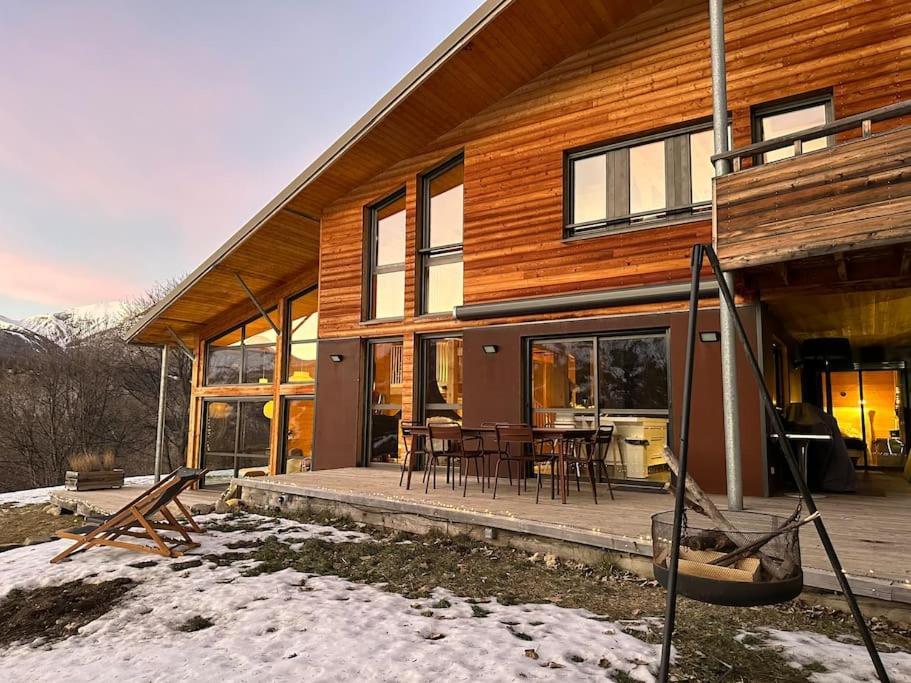 Chalet D'Architecte Avec Vue Panoramique Allos Eksteriør billede