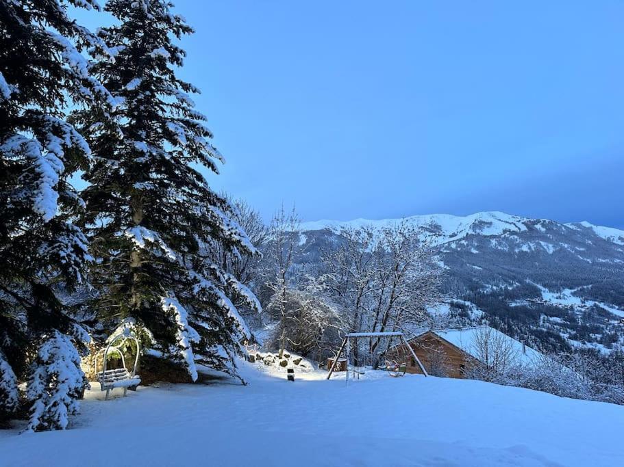 Chalet D'Architecte Avec Vue Panoramique Allos Eksteriør billede