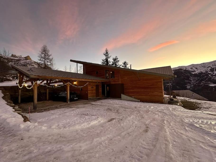 Chalet D'Architecte Avec Vue Panoramique Allos Eksteriør billede