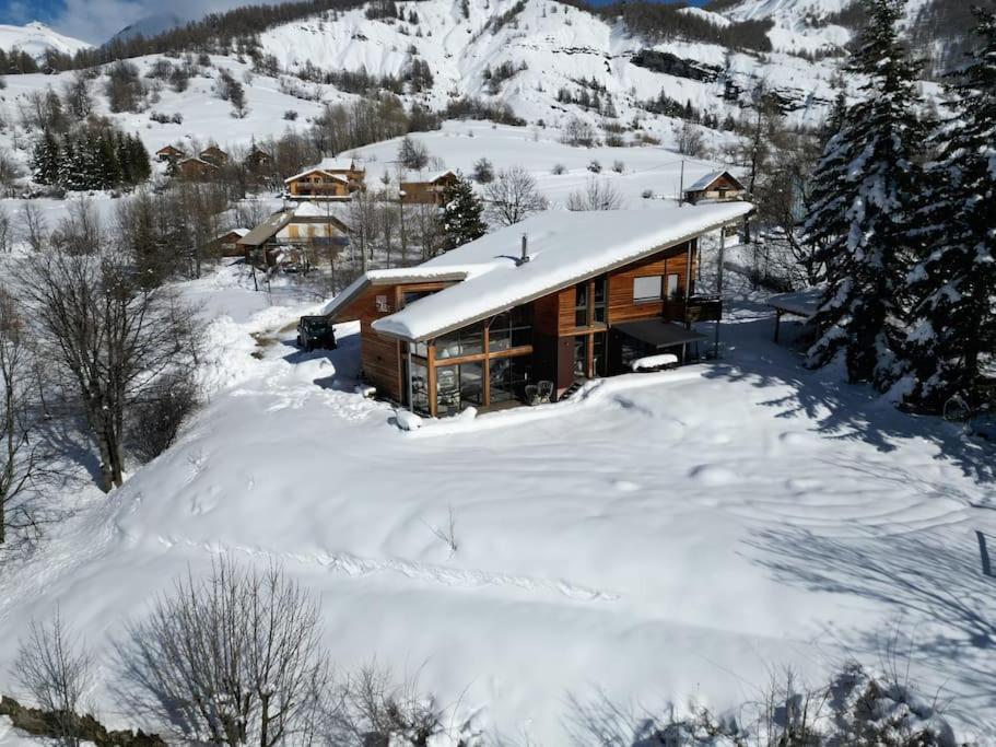 Chalet D'Architecte Avec Vue Panoramique Allos Eksteriør billede