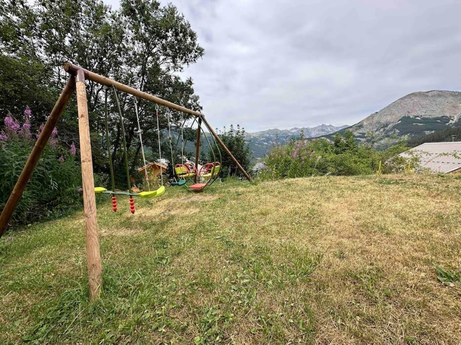 Chalet D'Architecte Avec Vue Panoramique Allos Eksteriør billede