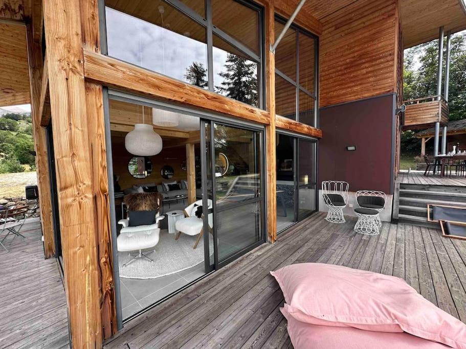 Chalet D'Architecte Avec Vue Panoramique Allos Eksteriør billede