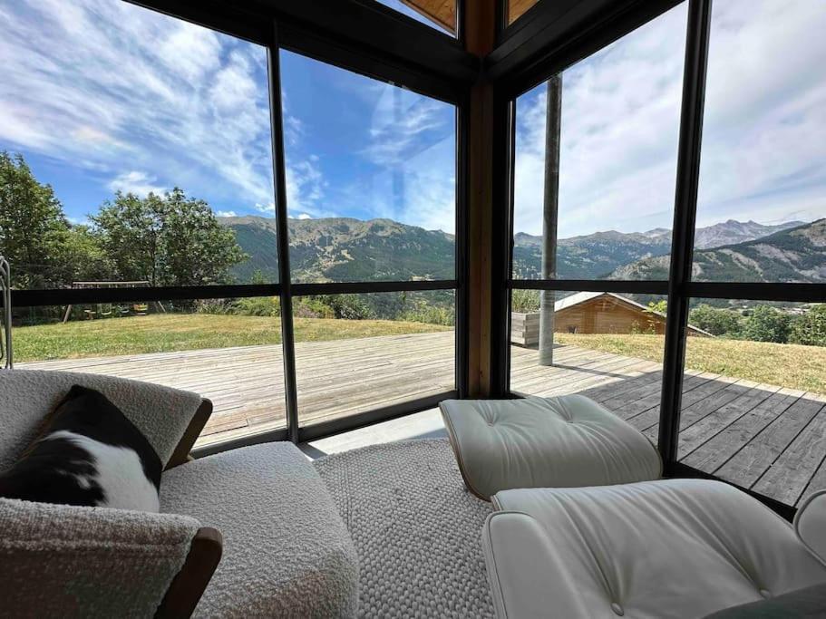 Chalet D'Architecte Avec Vue Panoramique Allos Eksteriør billede