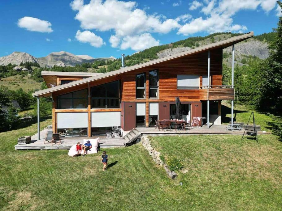 Chalet D'Architecte Avec Vue Panoramique Allos Eksteriør billede
